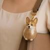 Cute pet puppy transparent fur ball storage keychain fur storage