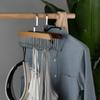 8 hook multifunctional solid wood hanger Perfect for hanging belts hats vests underwear silk scarves dormitory home goodies