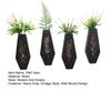 4Pcs Wooden Wall Mount Vase Farmhouse Rustic Home Office Living Room Wall Hanging Artificial Plants Holder Dried Flower Vase Decoration