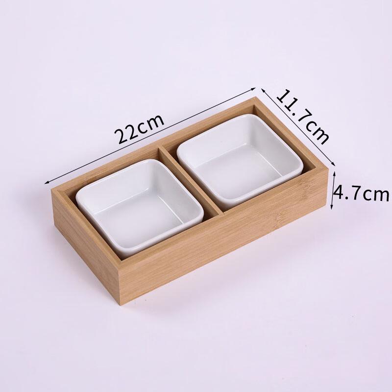 Mingchuxing Bamboo Wood Divided Serving Tray