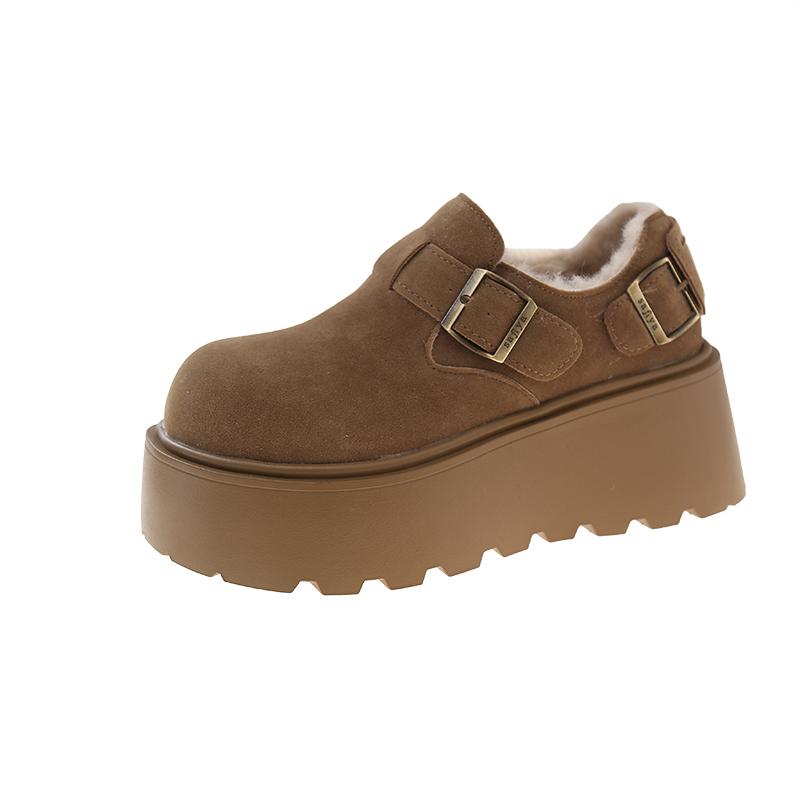 

Мода Модные и универсальные высококачественные Женские повседневные туфли на толстой подошве 2025 Новые осенне-зимние лоферы Удобные 40