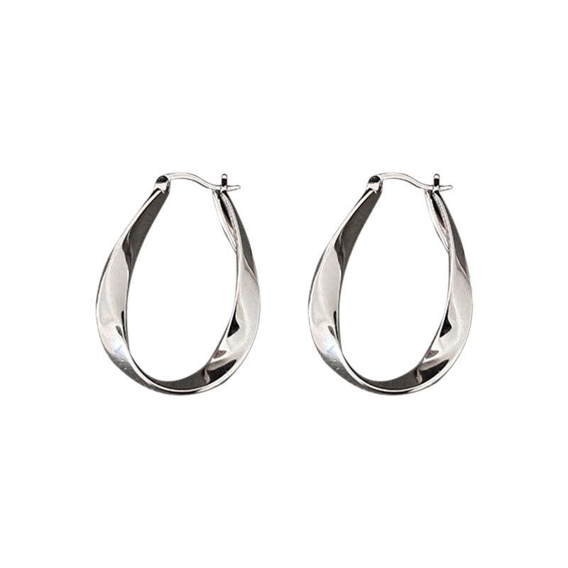 

Серьги нишевый дизайн чувство высокого класса серьги гвоздики серьги простое кольцо Mobius ушная пряжка