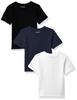 Amazon Essentials 3-Pack Boys' Short Sleeve T-Shirts In Black/Navy/White (Sizes 105-110)