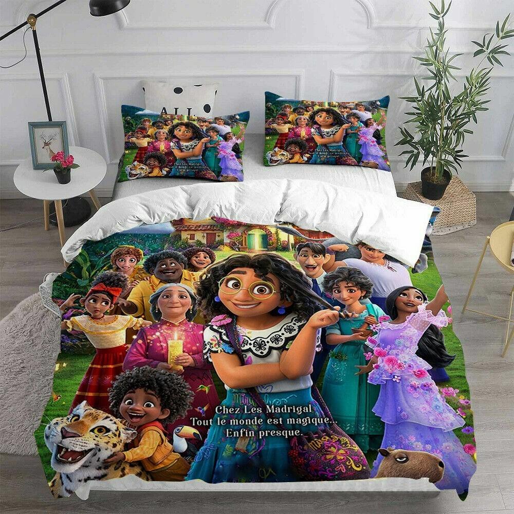 3D Printed Encanto Girl Duvet Cover Pillowcase Bedding Set Single/Twin/Full/Queen Size Boys Girls Adults Bedroom Decor