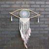 Dream Catcher Macrame Evil Eye Blue White Pink