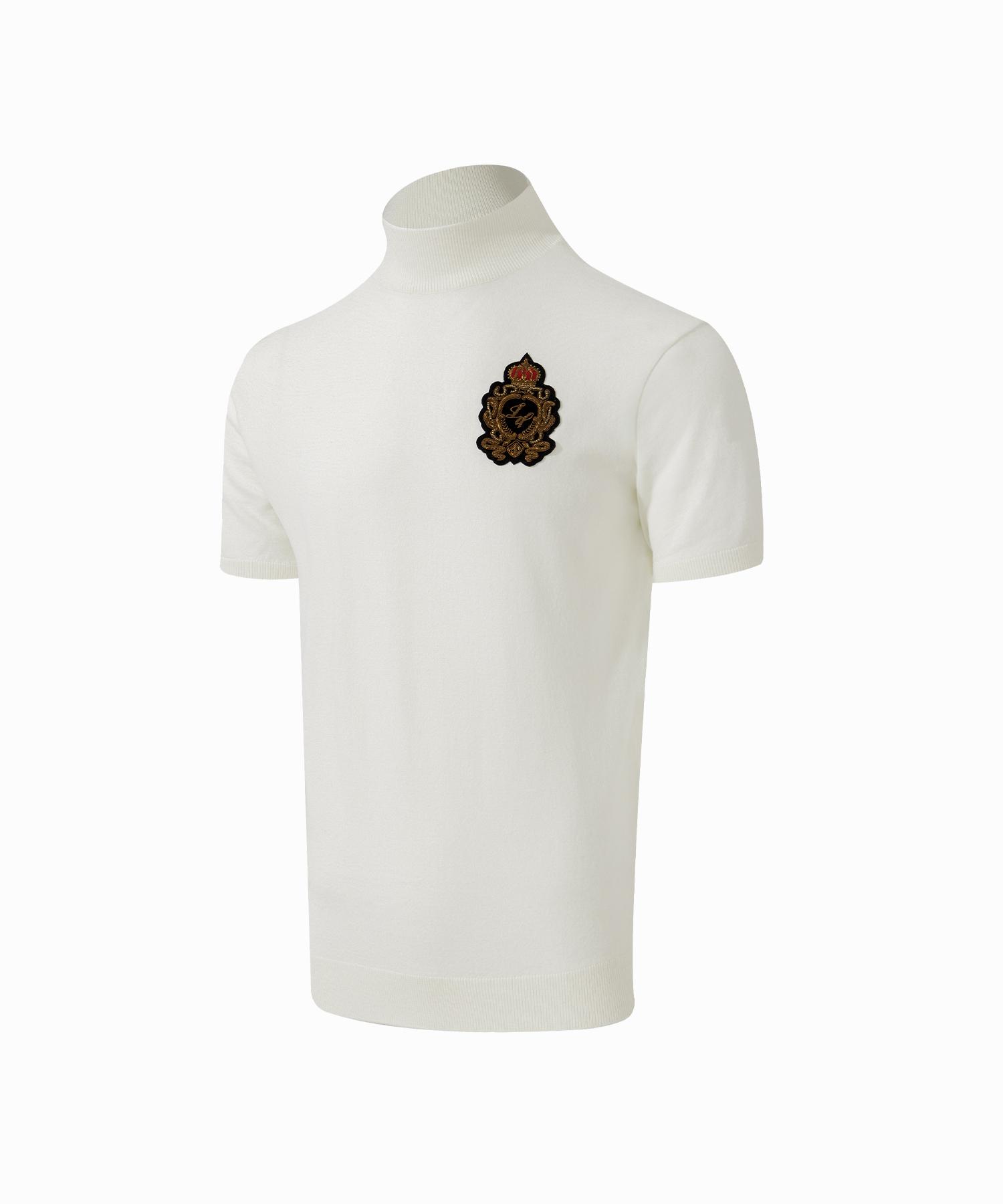Reve Eld Muscle Fit Mock Turtleneck Knit Ivory 2