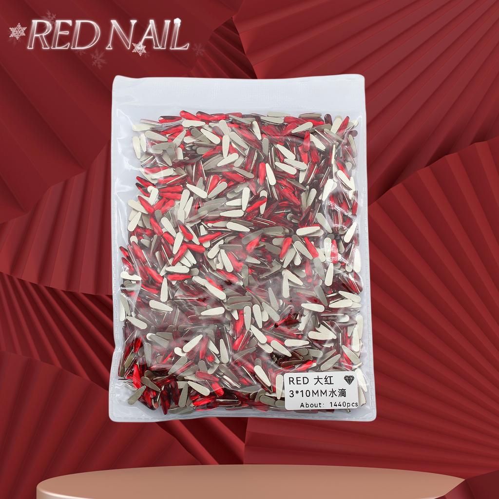 Pachet întreg de Crăciun de Anul Nou, mic, mare, roșu, fund plat, formă specială, diamant, artă pentru unghii, ornament pentru unghii, diamant roșu în formă specială