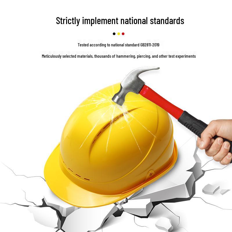 National Standard Breathable ABS Construction Safety Helmet синий