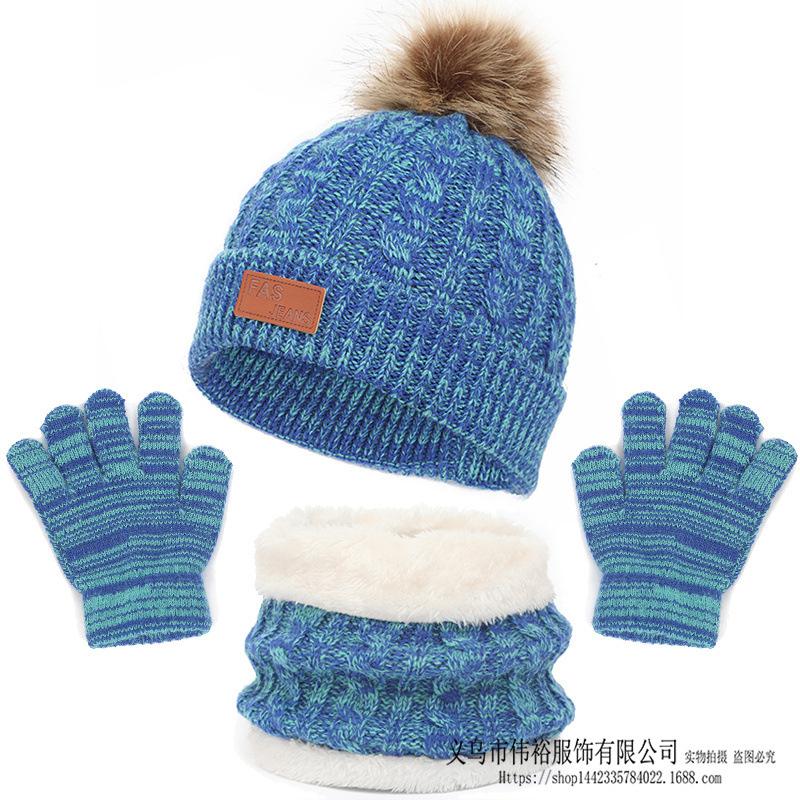 Kids Winter Beanie Hat Scarf Gloves Set, Thermal Knit Sets, Thick Warm, Fleece Lined, Boys, Girls, 1, 2, 3, 4, 5 Years Old, 3Pcs