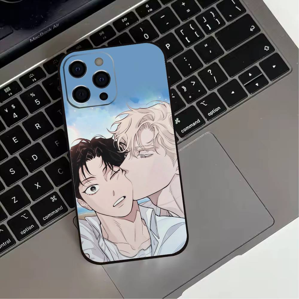 BL Manhwa R-roses And Champagne  Phone Case For iPhone 17,16,15,14,13,12,11 Plus,Pro Max,XS,Soft Silicone Black Cover
