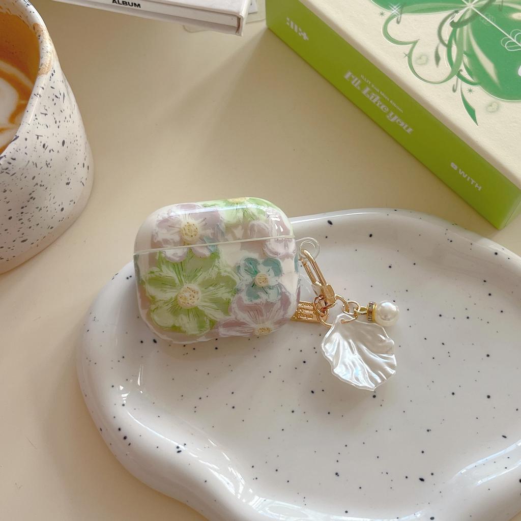 IMD oil painting flower AirPodspro1 wireless bluetooth headset cover is suitable for Apple 1/1/Pro generation anti-drop soft