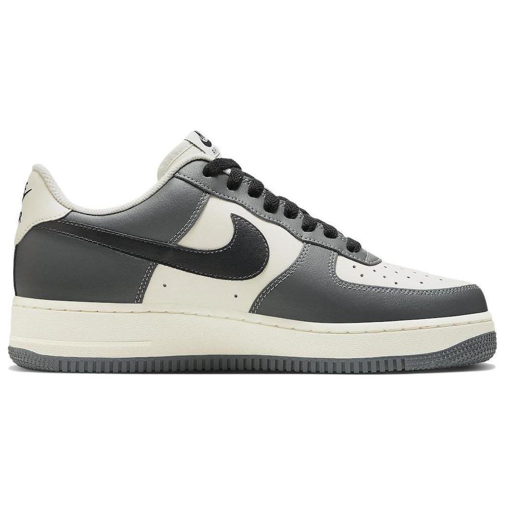 Nike Air Force 1 Leather Slip Resistant Durable Lightweight Low Top Skate Shoes Unisex Sneakers White Gray Black FD9063-100
