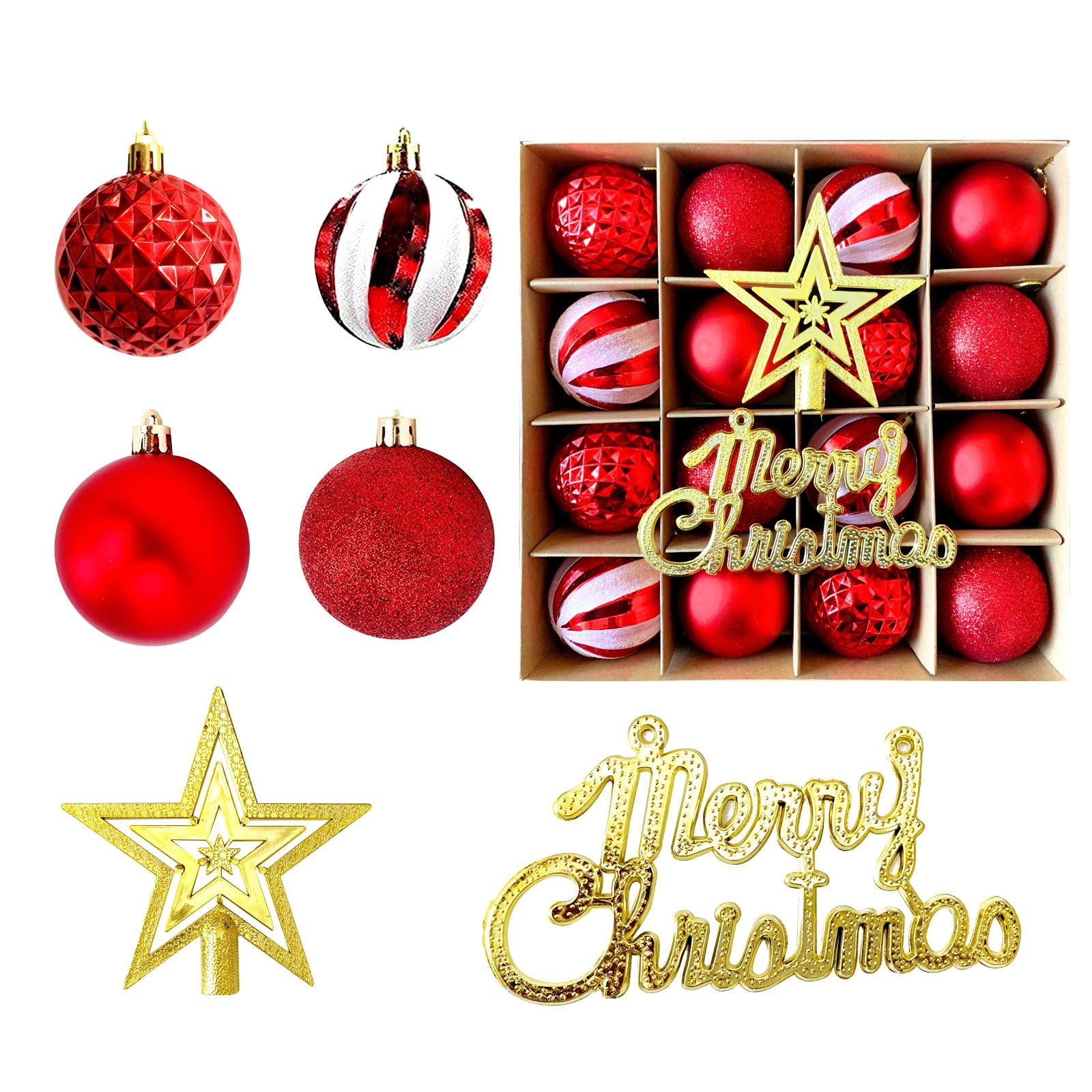 

Рождественский шар для украшения праздника, набор подвесных елочных украшений для праздничной вечеринки, домашний декор, елочные украшения One Size