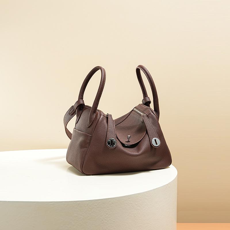 Borsa Dottore TOGO in Vera Pelle di Mucca - Cucita a Mano con Filo Cerato, Sensazione di Lusso, Singola Spalla da Donna, Stile da Pendolare, Best Seller.