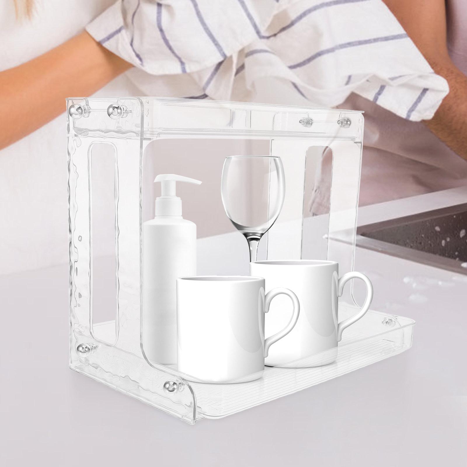 

2-Tier Countertop Organizer Shelf Desktop Cup Holder Mug Storage Rack for Kitchen Bathroom Office Makeup Cosmetics Skincare other
