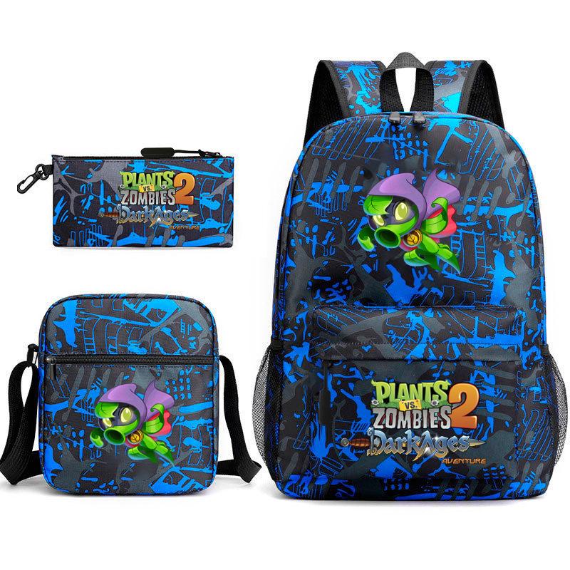 Umgebende Pflanzen vs. Zombies Teenager Schüler Schultasche Herren- und Damen-Freizeitrucksack Umhängetasche