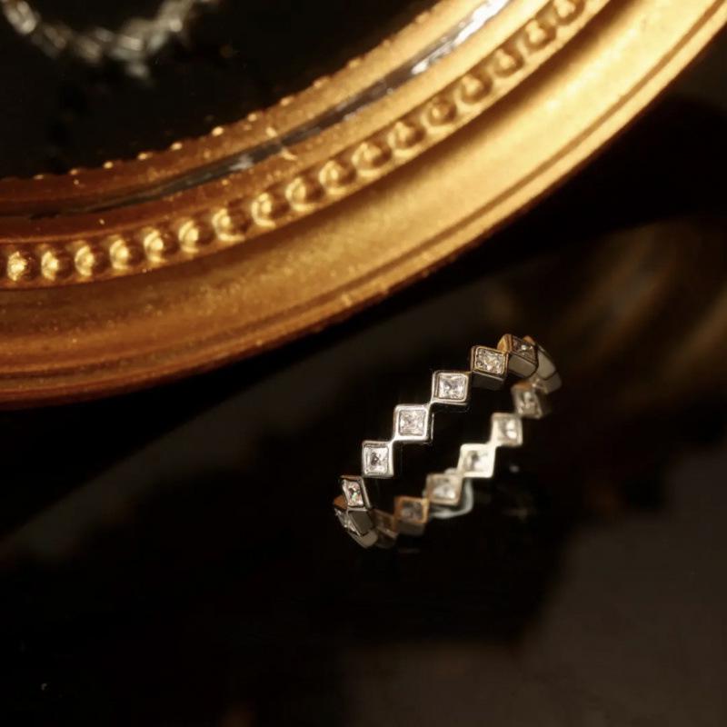 Elegant Three-Piece Ring Set for Women - High-End, Versatile Index Finger Style Size 7