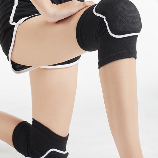 1 Pair Knee Protector Elastic Fabric Compression Thickened Knee Sports Gear Pad