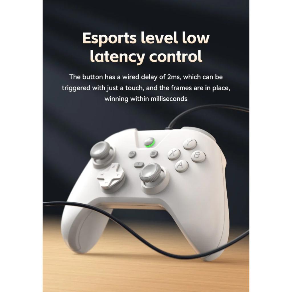 Wired PC Game Controller Compatible with PC/NS/NS2/Steam/PS4 Consoles Gaming Controller with Esports-Grade Button Response