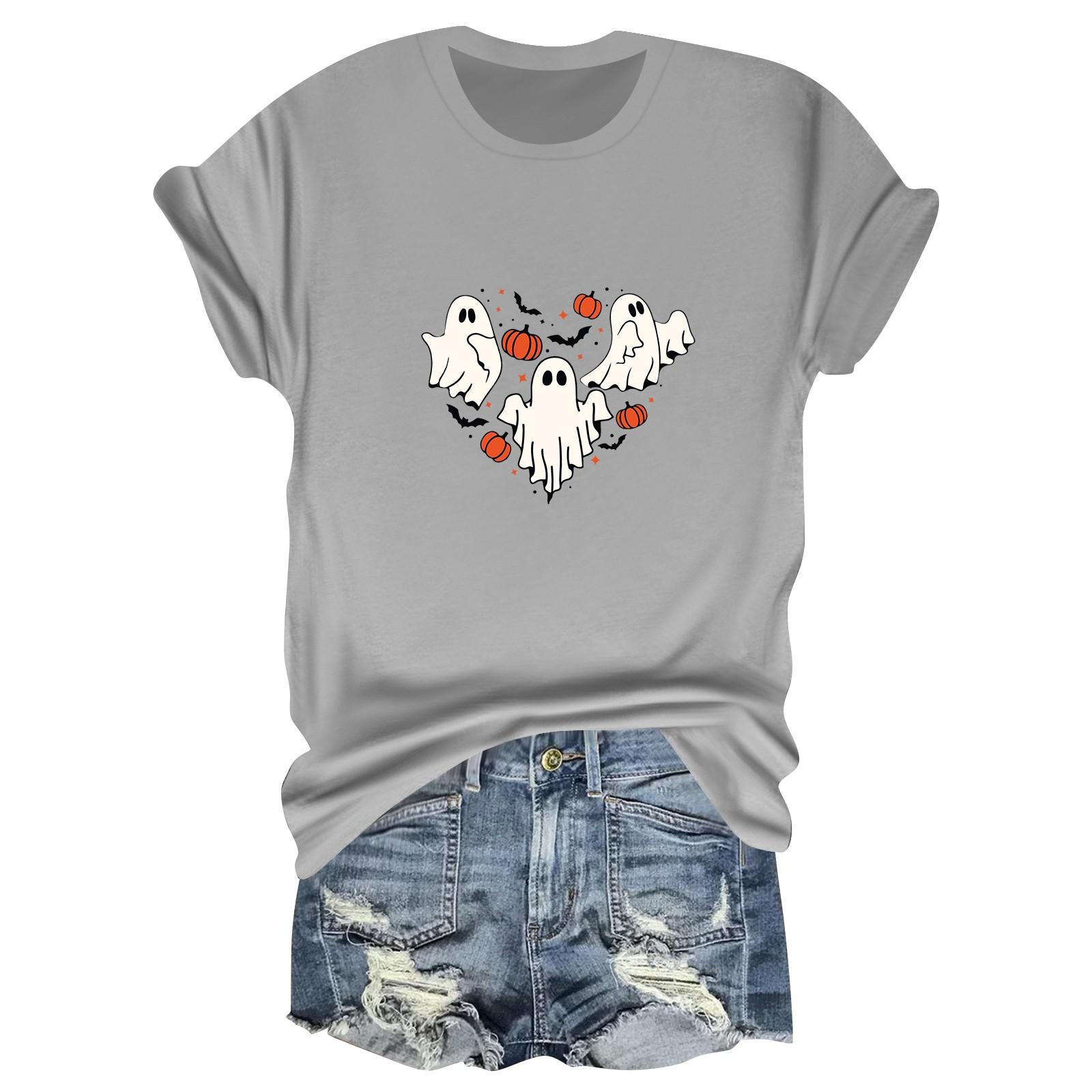 

Женская повседневная футболка с принтом, пуловер с круглым вырезом, топ с короткими рукавами S