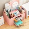 Household Convenience Simple  Storage Box Desk Lipstick Pen Holder with Drawer Detachable