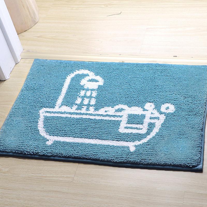 Toilet Floor Surface Mat Toilet Door Moisture-wicking Carpet Door Rug Entry Bedroom Floor Mat Bathroom Slip-resistant Mat