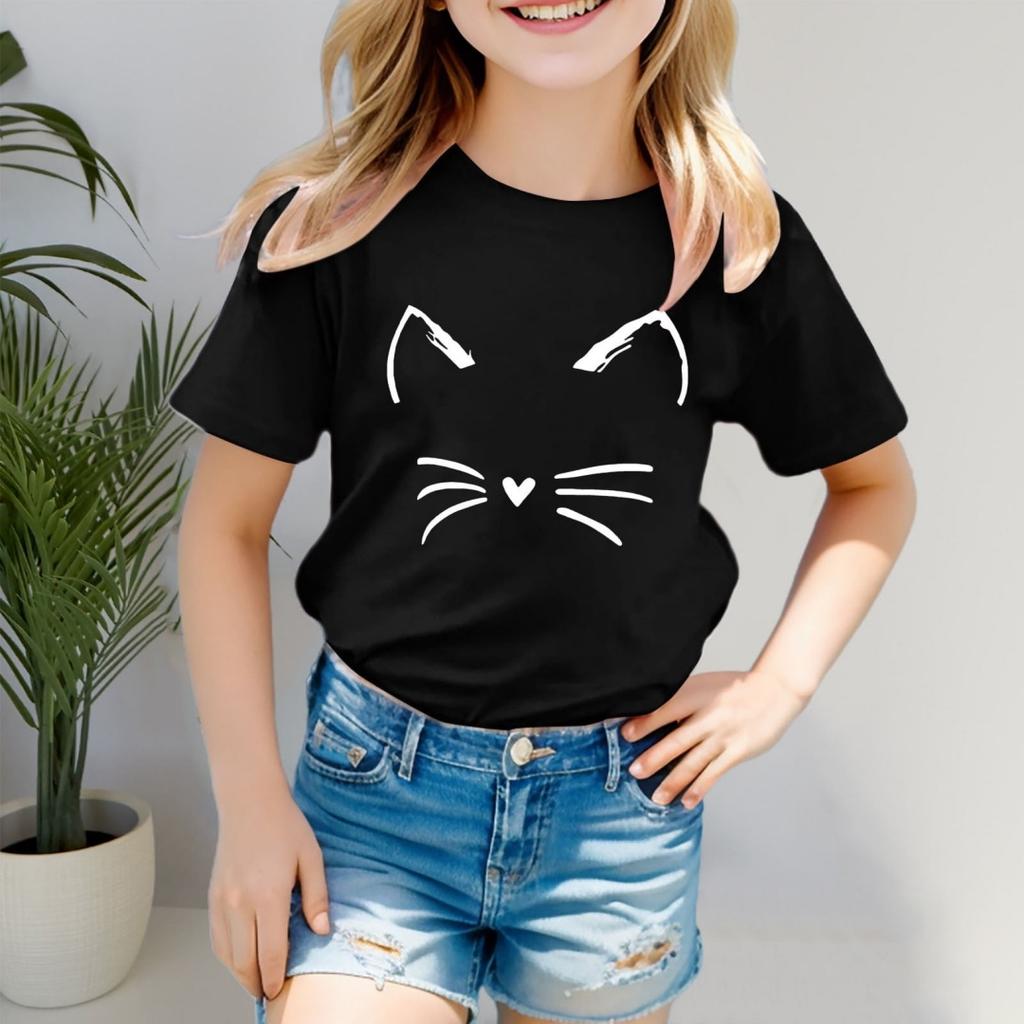 67 Number Children Funny Six Seven Graphic Print T-Shirt Round Neck Cute Casual Style Short Sleeve Comfortable T-Shirt Clothing