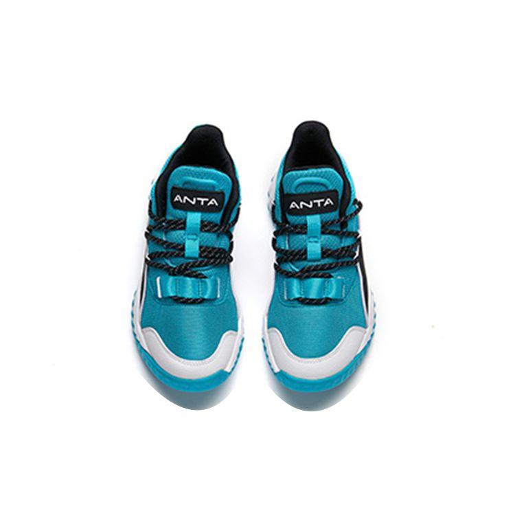 Anta Antiskid Shock Absorbing Low Top Sports Casual Shoes Kids Sneakers Green Black White A312121129-1