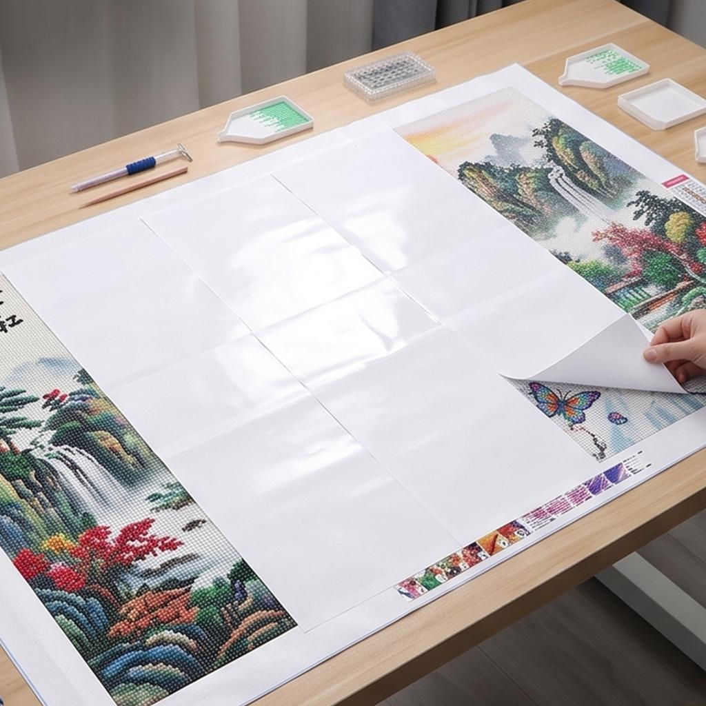 A4 A5 A6 Diamond Painting Non-stick Cover Film Reusable Canvas Adhesive Protector Dust-proof Guard Sheet