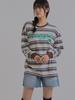 SORRY, TOO MUCH LOVE Angel Stripe T-Shirt_Brown