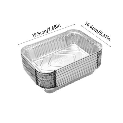 Moldes Cuadrados de Aluminio para Hornear, 30 Piezas Molde de Aluminio para Hornear, Bandejas de Aluminio Ideales para Cocinar, Calentar, Almacenar, Preparar Comida