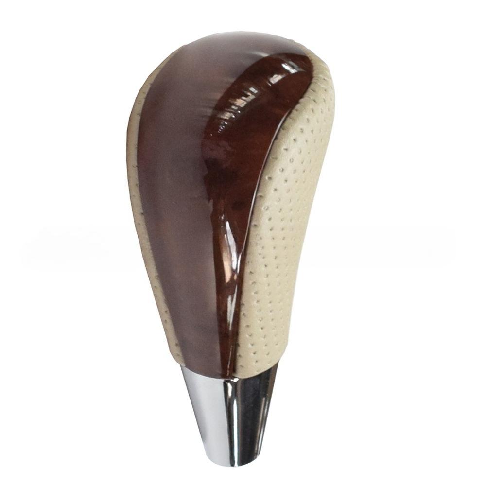 For Toyota Corolla Camry Harrier Crown Land Cruiser Peach Wood Gear Shift Knob Car Replacement Gear Handle Universal Auto Parts
