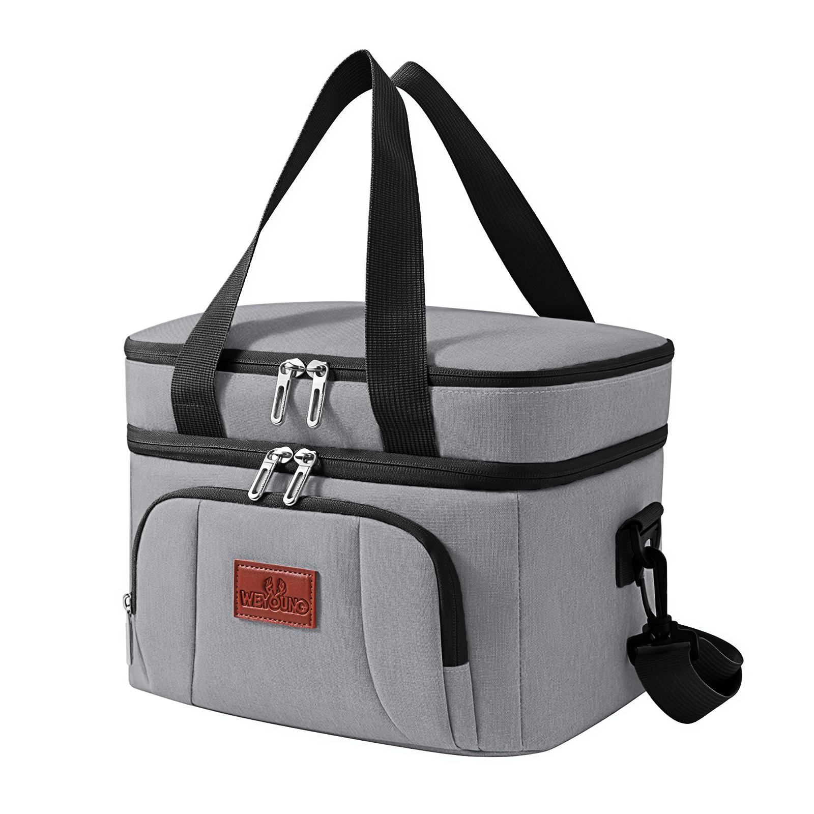 

Double layer insulation bag, outdoor picnic bag, ice pack, thick aluminum foil fresh-keeping lunch bag, bento bag.zwq