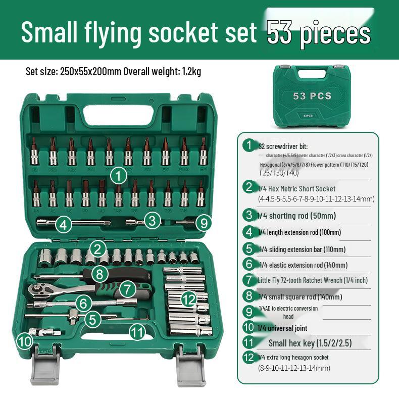 Multifunctional Ratchet & Socket Wrench Set for Car & Hardware Repair