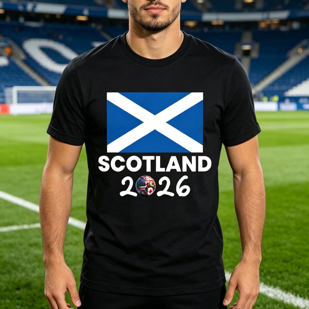Scotland 2026 Sports Fan Tee Soccer Part Supplies Clothing Men Women Fashion Crewneck Cotton Tee Tops Patriotic Scotland Shirt