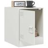 Nightstand White 34.5 x 39 x 44 cm Steel