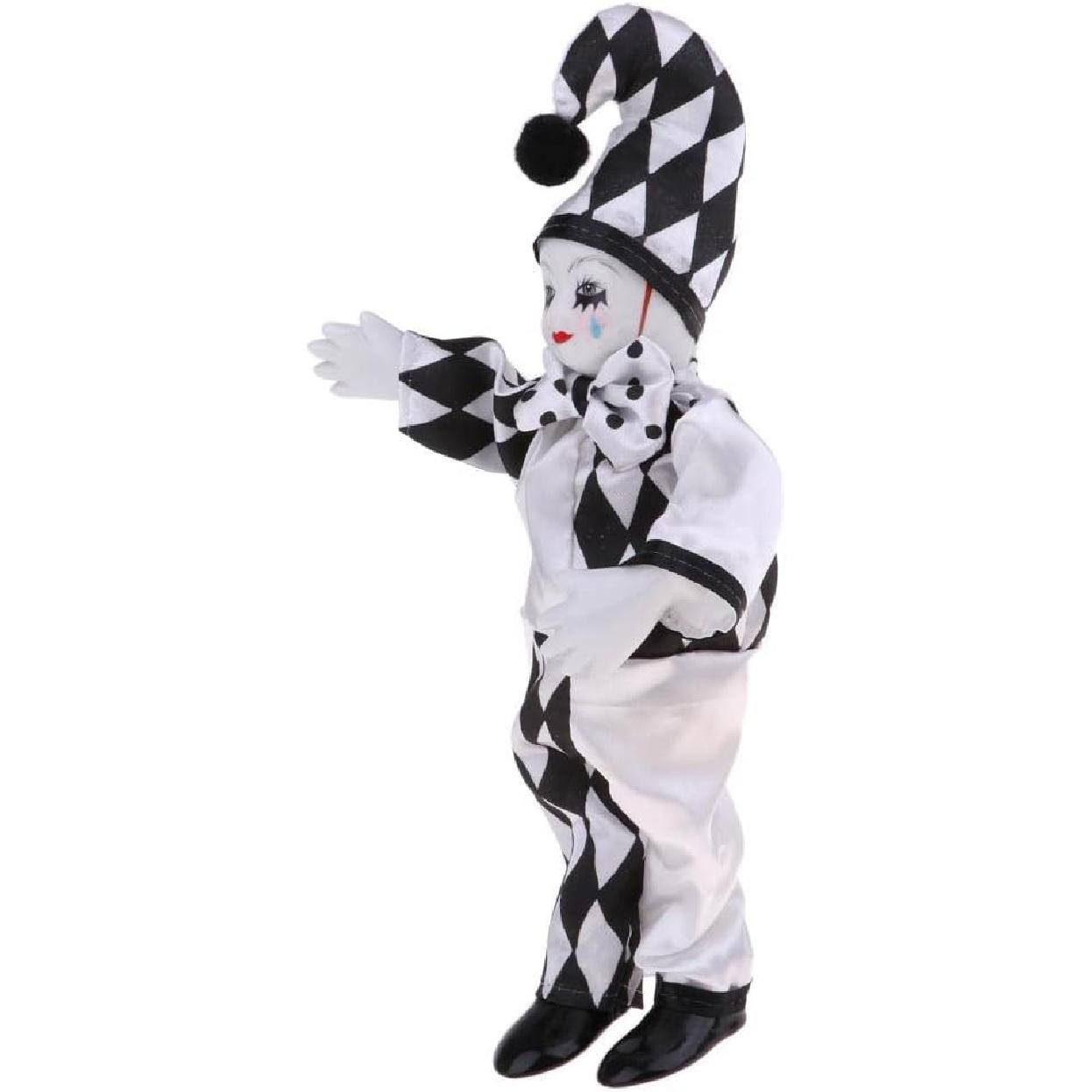 

25 см Смешная керамическая стоящая кукла клоуна для Рождества, Валентина