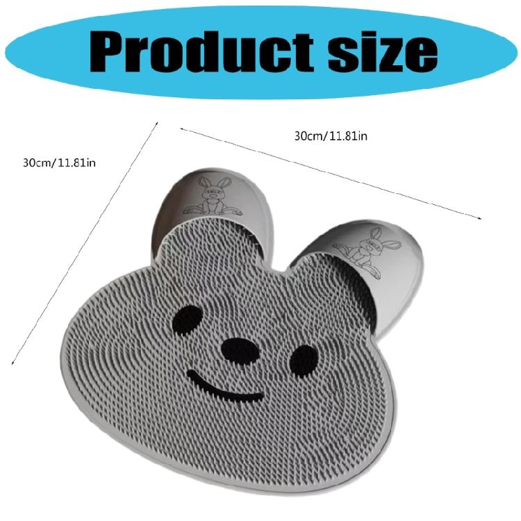 Badezimmermatte Badezimmer-Sicherheitsmatte Silikon Peeling Duschmatte Mit Süßem Hasendesign Für Fußgesundheit 30cm