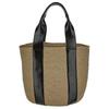 Logo-Stickerei kombiniert mit Lederbesatz Große Tragetasche Damen-Tragetasche Beige CHC24-WS380O43-001