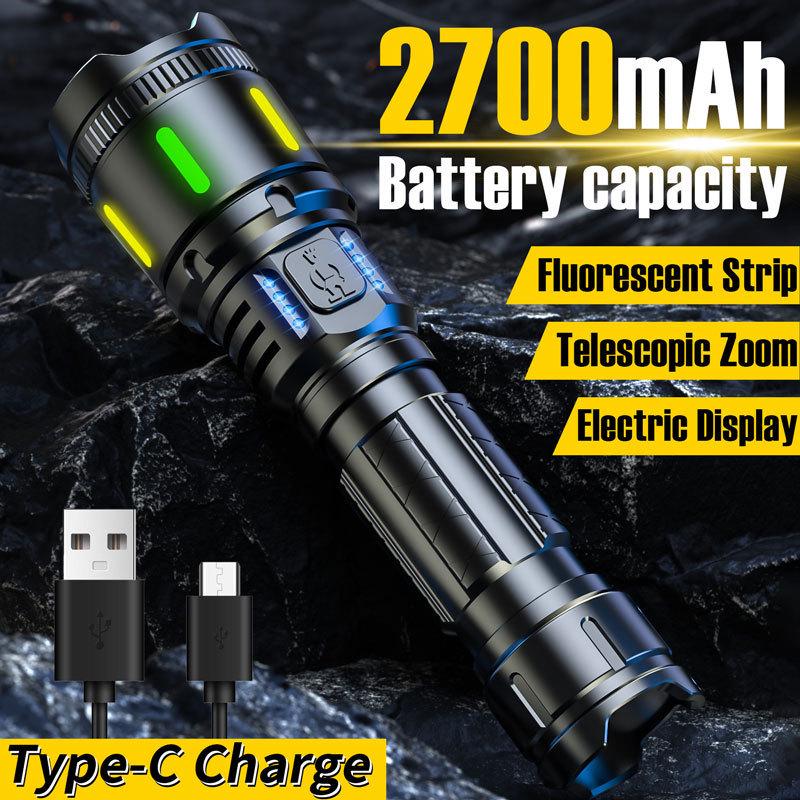 Cross-border Rechargeable Super Bright Long-Range Flashlight