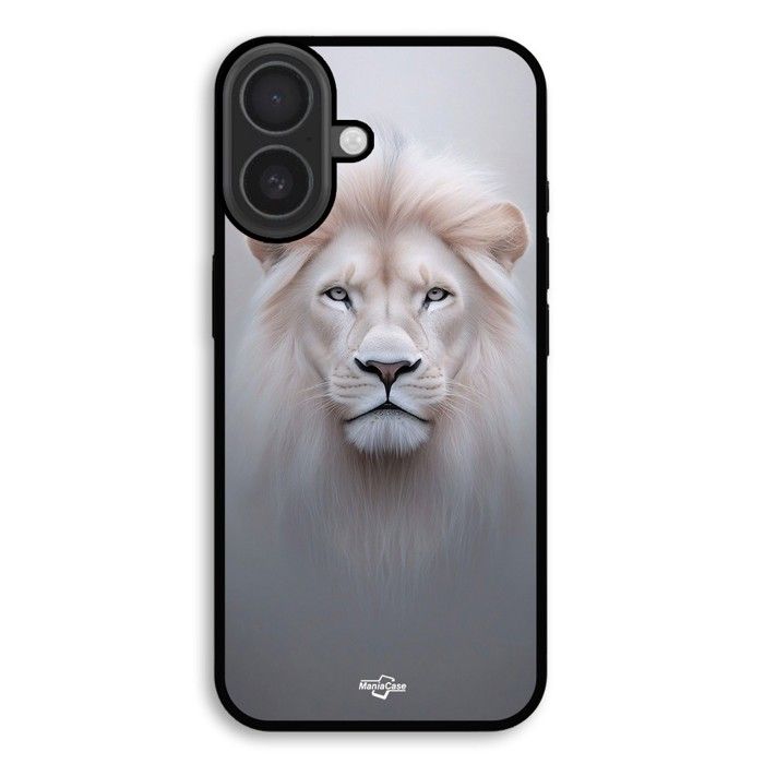 Coque de téléphone - MANIACASE - iPhone 17 - Lion Blanc - Silicone TPU - Souple