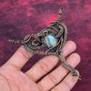 Larimar Pendant Copper Wire Wrapped Pendant Handmade Jewelry Gemstone Pendant