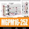Compact Three-Axis Pneumatic Guided Rod Cylinder 12/16/20/25/32-10/20/40/50/75z