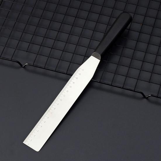 Non-stick Straight Icing Spatula Anti-slip Handle Stainless Steel Bread Bakery Butter Spatula for Household