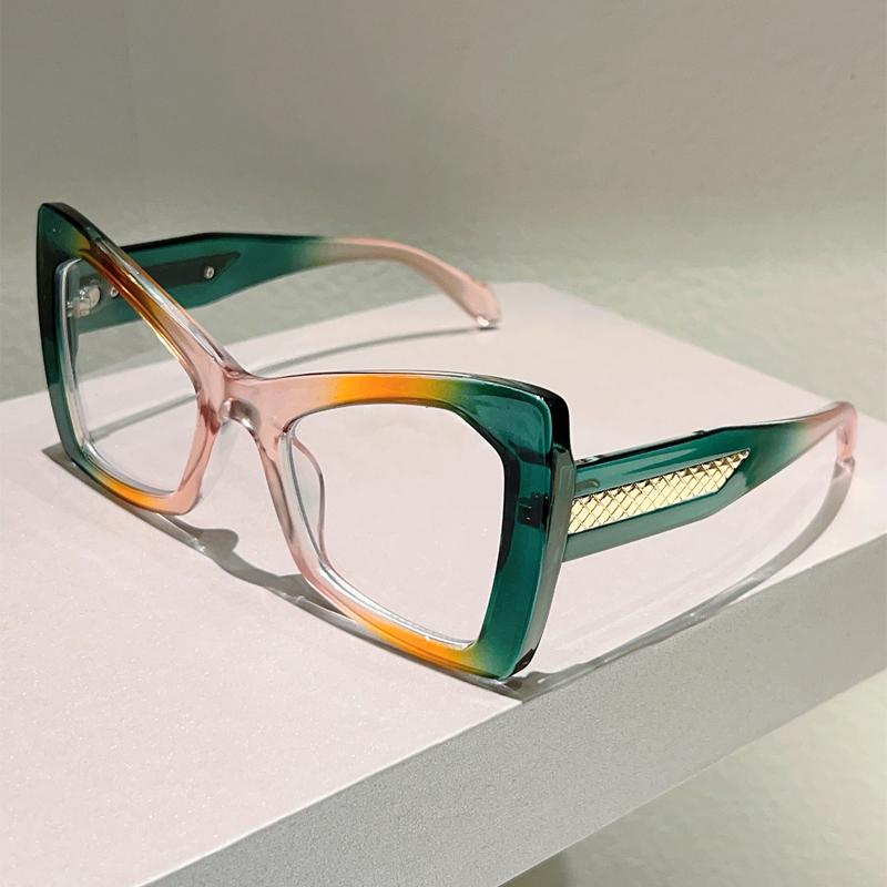 Oversized Butterfly Shaped Glasses Women  New Fashion Blue Light Blocking Optical Frames Cute Candy Color Rim Eyewear