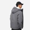 Li-Ning Fitness Series FW23 Solid Color Water-Resistant Anti-Static Loose Short Down Jacket Men Jacket Magnet-Gray AYMT309-3