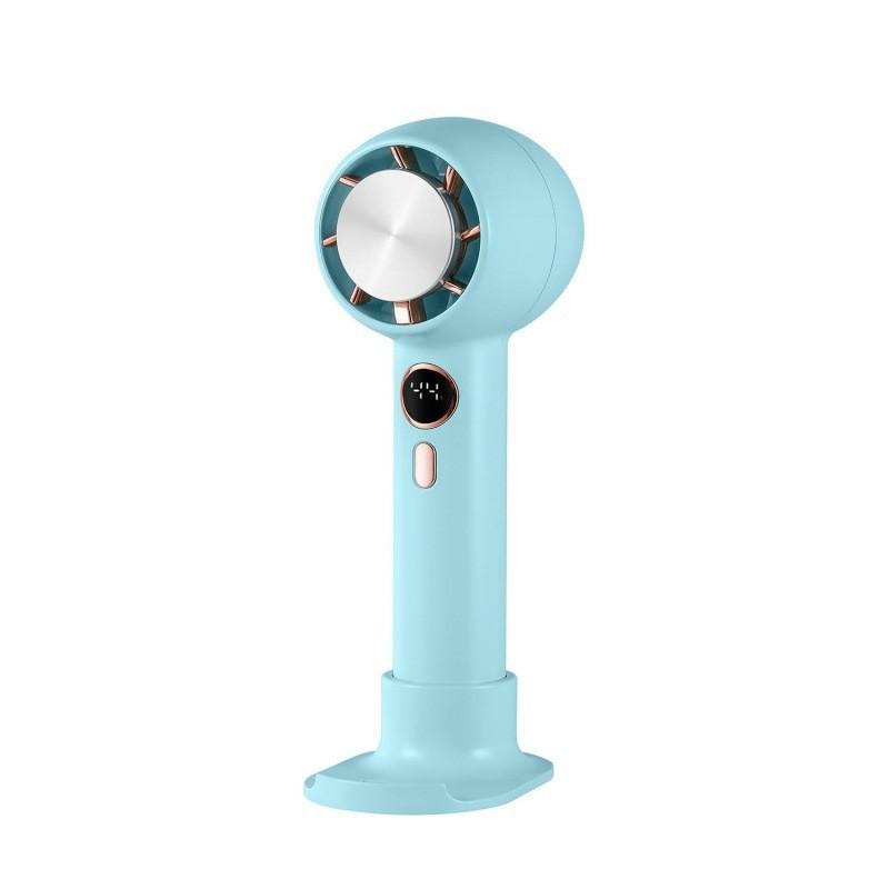 7,2W Intelligenter Digitalanzeige-Kühlventilator Outdoor Tragbar Kältekompresse Handheld USB-Ventilator Schlafzimmer Wohnzimmer Starker Wind Ladeventilator 55*82*170mm