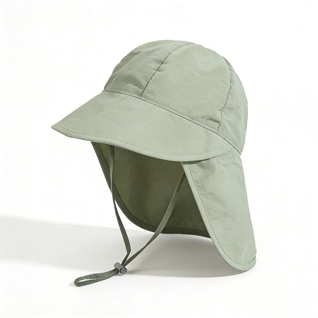 Children's UV Protection Baseball Cap with Neck and Face Shield - Summer Hat for Boys and Girls