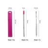 ZISIZ Retractable Straw Set with Silicone Tip & Storage Case