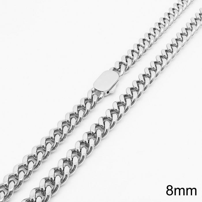 6/8/11mm Hip Hop Gold Color Multi Size Curb Cuban Chain Necklace Bracelet Men Women Stainless Steel Jewelry Thick Best Gift